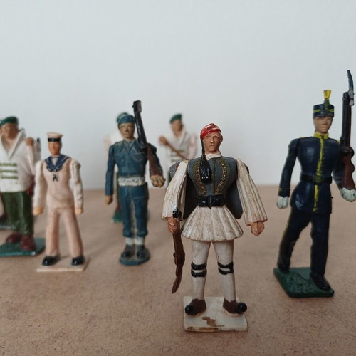 Pal Vintage Military Figures Used, Pack of 15, 1960s