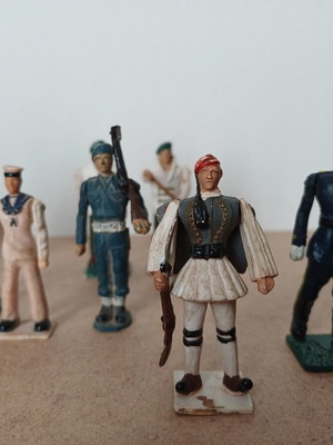 Pal Vintage Military Figures Used, Pack of 15, 1960s