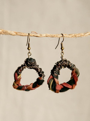 Handmade leather earrings new from Greek leather