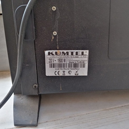 Kumtel Halogen Quartz Heater like new, 1500W, 3 lamps