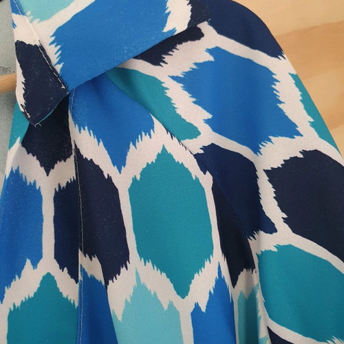 Blouse used, size L, blue turquoise colors