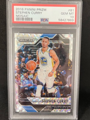 Stephen Curry 2016 Prizm Mosaic PSA 10 Card new