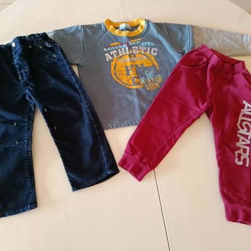 Clothing set for boy 2 years old, like new, 3 pieces Orchestra & Defence