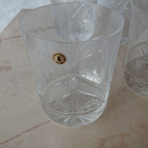 Crystal whiskey glasses new, set of 6