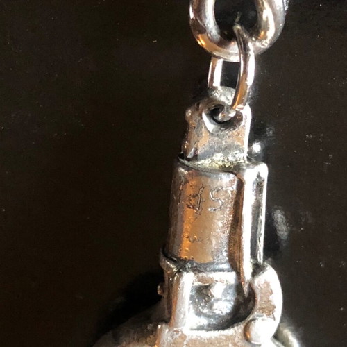 Keychain replica of Spitfire fighter plane rudder vintage