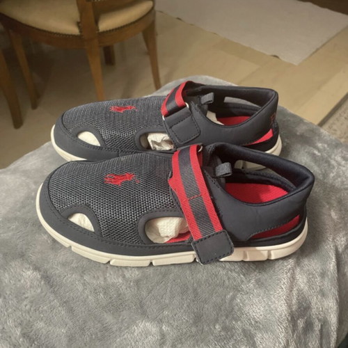 Polo Ralph Lauren sandals like new, white and blue, size 32
