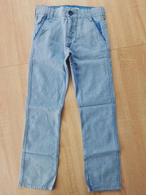 Παντελόνι για αγόρι σαν καινούργιο, καλοκαιρινό λεπτό, μπλε, 116-122 cm