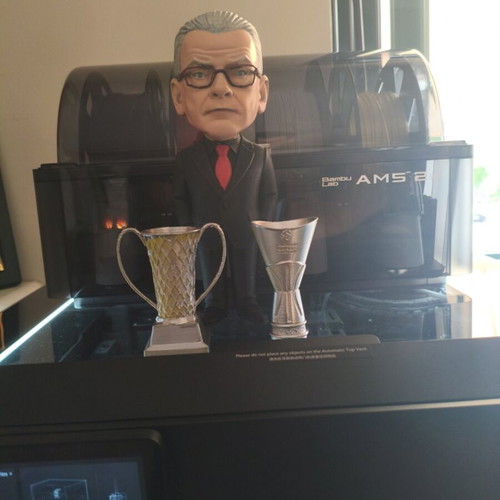 Dusan Ivkovic 3D printed figure with Euroleague trophy