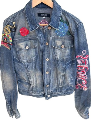 Versace Rare Vintage Couture Jean Jacket