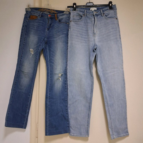 Desigual and H&M denim pants used, blue, sizes 26 and 38