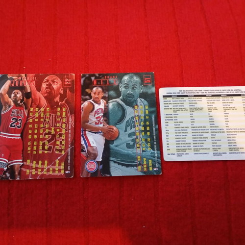 NBA Fleer 1995-96 collectible cards used, set of 3