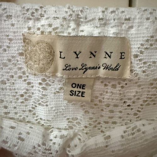 Lynne white long strapless lace dress