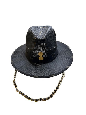 Lyssipi Hat new, hand-painted with chain detail