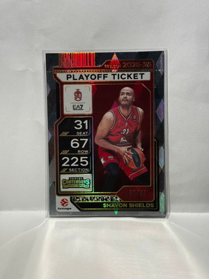 2025-26 Panini Contenders Euroleague Shavon Shields Cracked Ice new