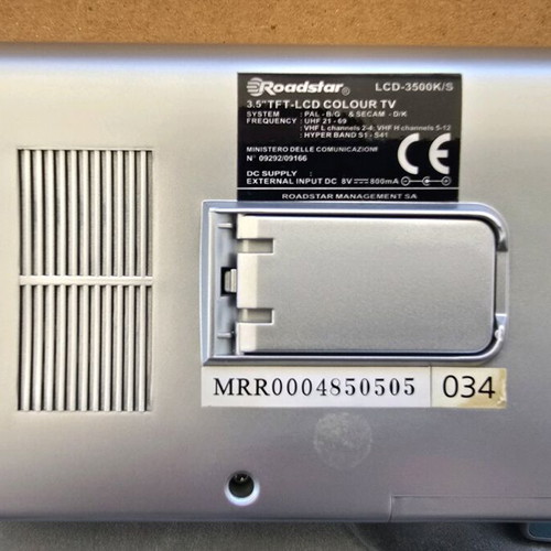 Roadstar LCD-3500K/S AV TV Monitor new, collectible