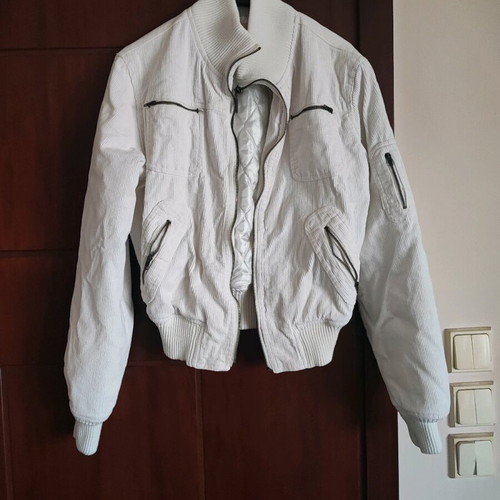 Corduroy jacket white like new, size M