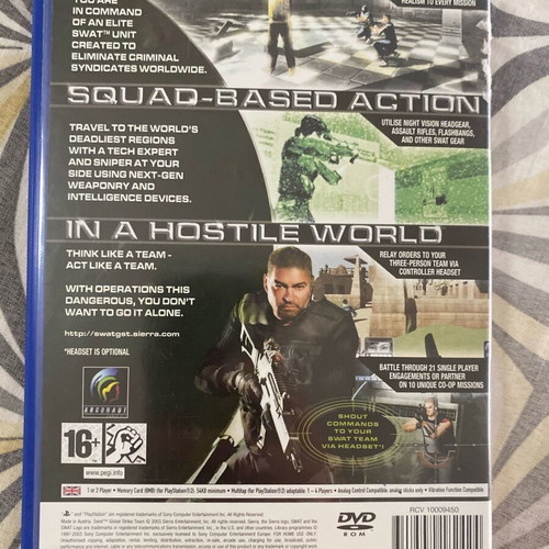 Swat PlayStation 2 game used, complete