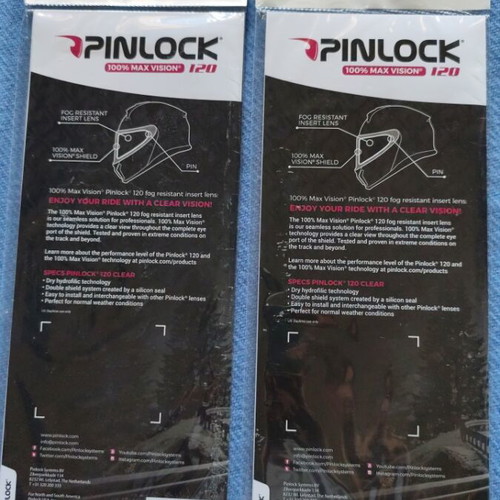 AGV Max Pinlock 120 Anti-Fog Membranes pack of 2 sealed