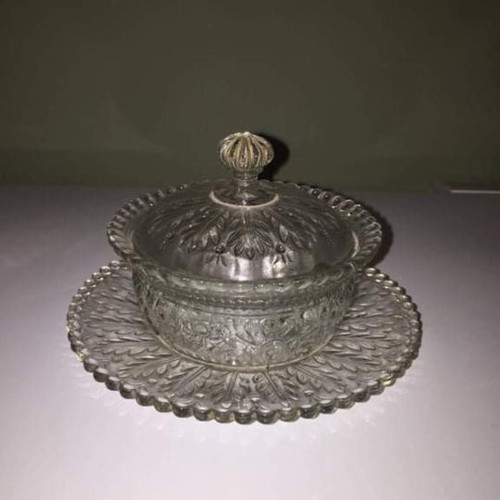 Crystal fondue pot