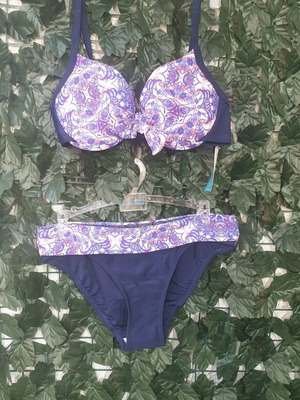 Women's bikini swimsuit size S with chest padding, colorful