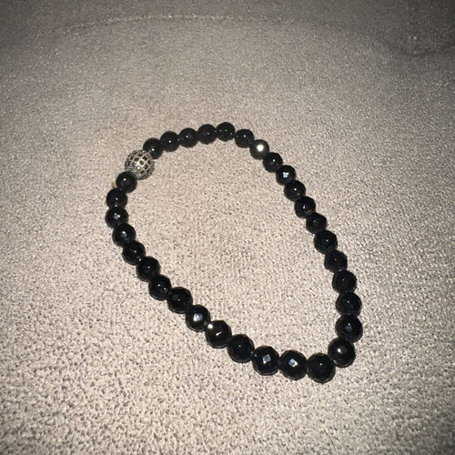 Men's beaded bracelet used, black