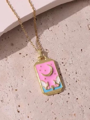 Pink Moon Necklace new