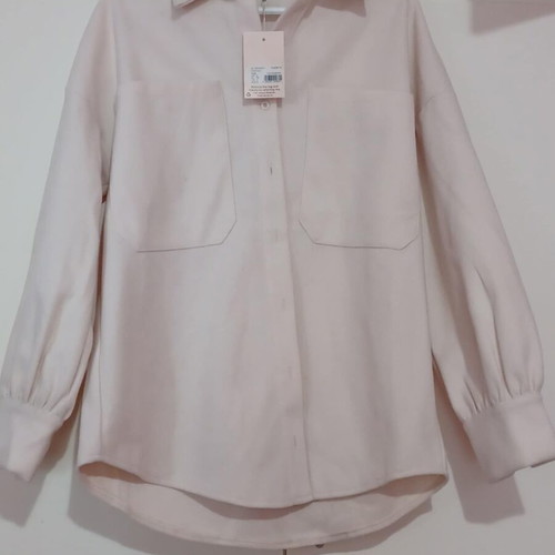 Women's coat new, ecru, size small
