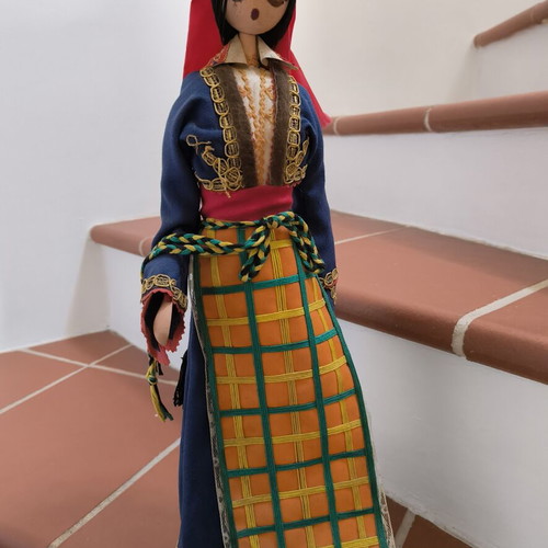 Vintage Bulgarian Doll with Traditional Costume and Authentic Tag