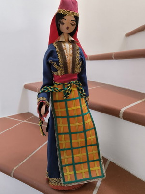 Vintage Bulgarian Doll with Traditional Costume and Authentic Tag