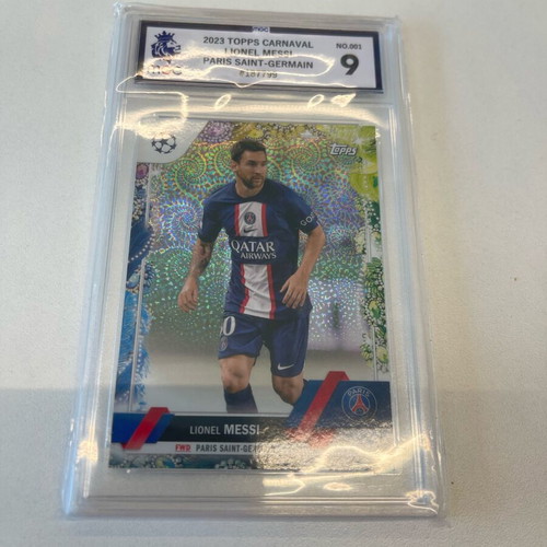 Lionel Messi PSG 2023 card like new, PSA 9