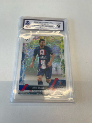 Lionel Messi PSG 2023 card like new, PSA 9