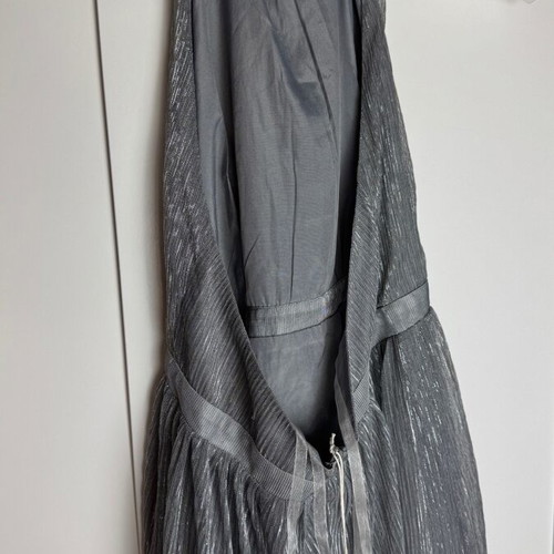 Silver long women's backless dress for special occasion new