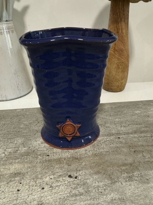 Ceramic blue vase like new