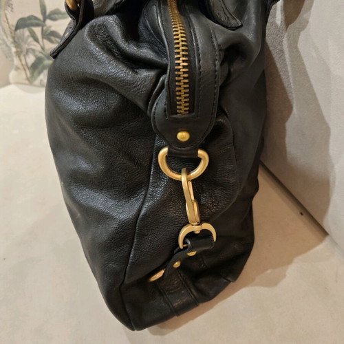 Massimo Dutty leather handbag like new, black