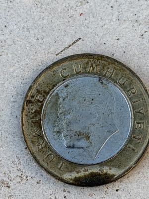 Turkish lira used coin from Turkey