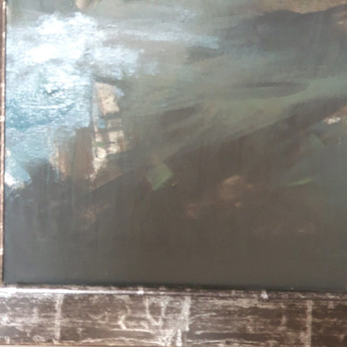 Painting by Eleni Mantzopoulou new with sleeping female figure