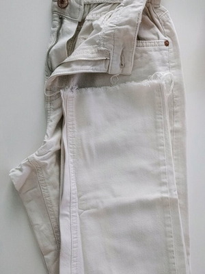 Bershka beige straight fit jeans new, high waist, size S