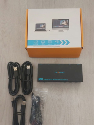 Camgeet Dual KVM Switch 3x2 (DP + HDMI) New, USB 3.0, 4K@144Hz / 8K