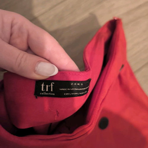 Zara red suede skort like new