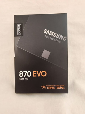 Samsung 870 Evo SSD 500GB new, sealed, SATA III 2.5"
