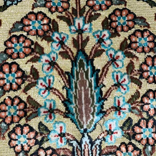 Hereke museum handmade pure silk double-knot rug new