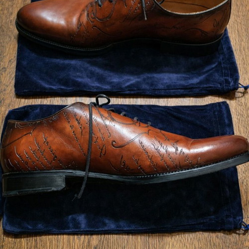 Vikeduo Oxford shoes like new, 100% genuine leather, size 46 brown