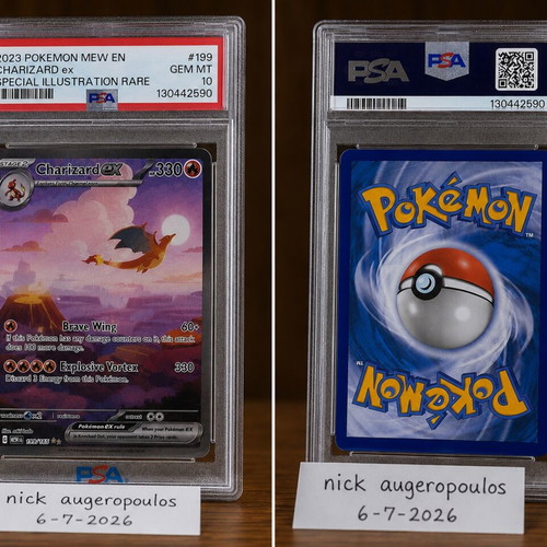 Pokémon Charizard EX card PSA 10 like new