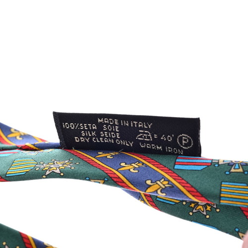 Leonard Paris tie like new, 100% silk, green multicolor
