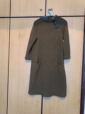 Passenger striped dress black with mustard details like new