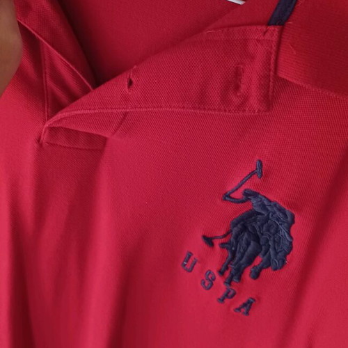 US Polo Assn men's polo XL red like new