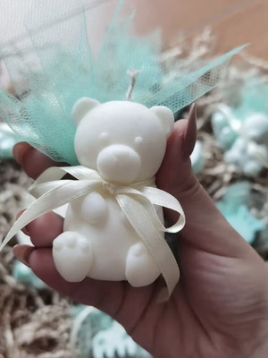 Soy wax bear candle wedding favor new