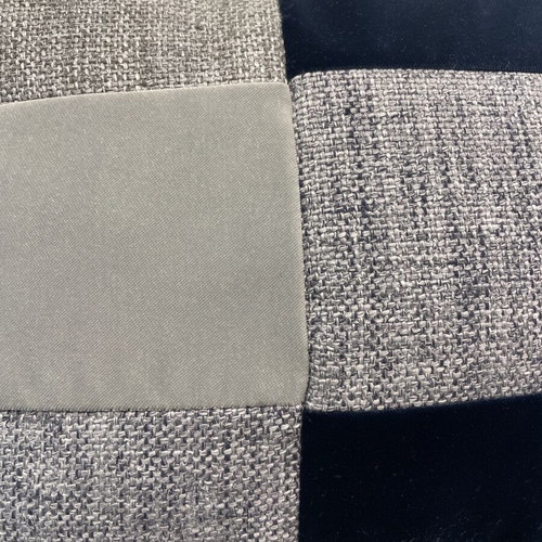 Decorative pillow 40x45 patchwork velvet and linen cotton, new