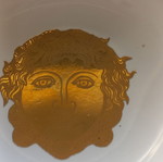 Decorative plate by Teni Valerianou with 24k gold, like new