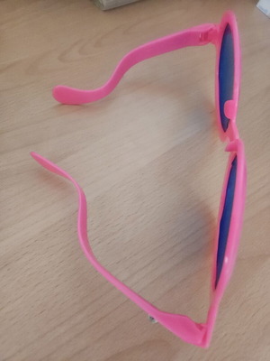 Fake glasses used, large plastic